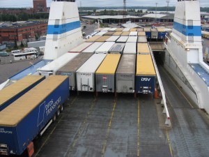 Finnlines. Rahtilaivalla Saksaan.