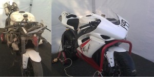 R1 kippauksen jäljiltä ja parsittuna