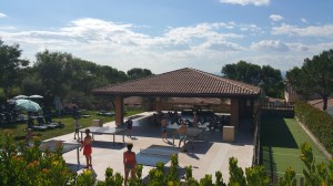 Piani di Clodia - ryhmäliikuntatunti menossa. Mielenvieressä kävi käydä salilla mutta jäi käymättä. 