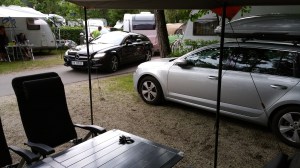 Salzburg - Camping Nord-Sam. Ilta lähenee ja paikat täyttyy. 