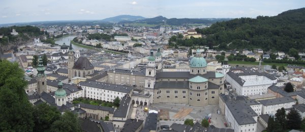Salzburg linnalta kuvattuna